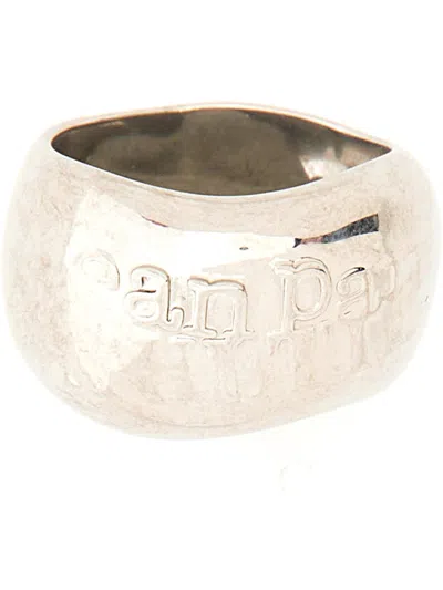 Jean Paul Gaultier Signature Ring Polished Finish In Silver