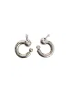 Jean Paul Gaultier Silver Large Piercing Earrings In Silver