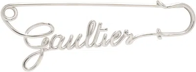 Jean Paul Gaultier Silver 'the Gaultier' Brooch In 91-silver