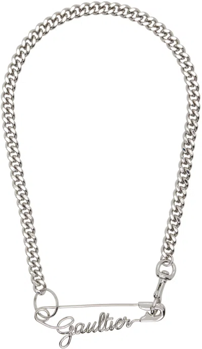 Jean Paul Gaultier Silver 'the Gaultier Safety Pin' Necklace