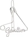 Jean Paul Gaultier Silver 'the Heart Safety Pin' Hair Clip In Metallic
