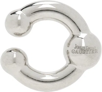 Jean Paul Gaultier Silver 'the Piercing' Ear Cuff In 91 Silver