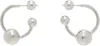 Jean Paul Gaultier Silver 'the Piercing' Earrings In 91 Silver