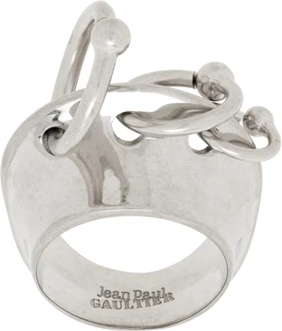 Jean Paul Gaultier Silver 'the Piercing' Ring In 91 Silver