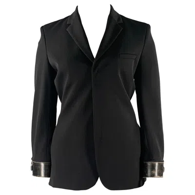 Pre-owned Jean Paul Gaultier Size 12 Black Wool / Polyester Coat