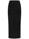 Jean Paul Gaultier Black Light Viscose Jersey Maxi Skirt In Black