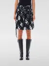 Jean Paul Gaultier Distorted Tartan-print Pleated Mesh Mini Skirt In Schwarz