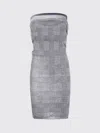 Jean Paul Gaultier Mesh Skirt Double Layer Printed In Gray