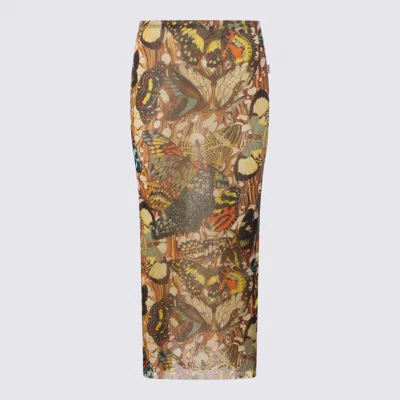 Jean Paul Gaultier Re-edition Butterfly Tulle Skirt In Multi