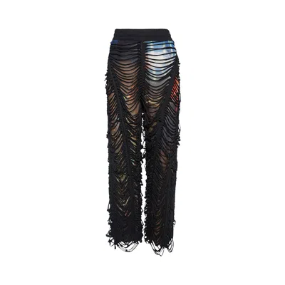 Pre-owned Jean Paul Gaultier Slashing City Pants 'brown/green/blue/red'