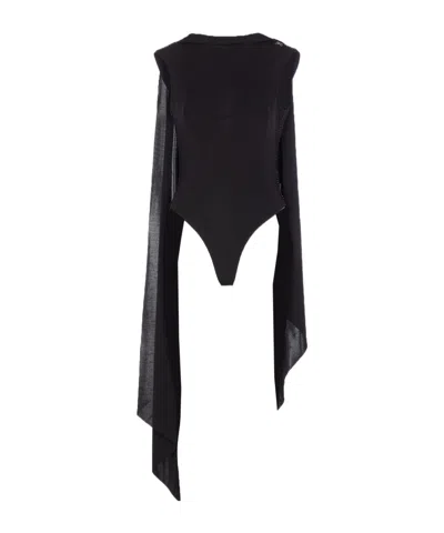 Jean Paul Gaultier Sleeveless Bodysuit In Black