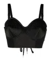 Jean Paul Gaultier Conical Corset Cropped Top In Black