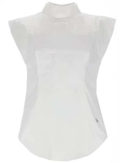 Jean Paul Gaultier Sleeveless Cotton Tank Top In White