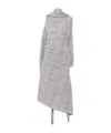 Jean Paul Gaultier Asymmetric Checked Dress Fringe Detail In Gray