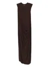 Jean Paul Gaultier Double-layered Draped Maxi Skirt In Multi