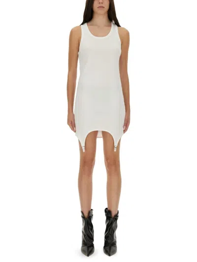 JEAN PAUL GAULTIER SLEEVELESS MINI DRESS WITH GARTER-STYLE HEM