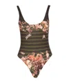 Jean Paul Gaultier Sleeveless One-piece Swimsuit In Green