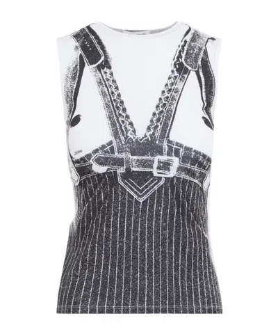 Jean Paul Gaultier Sleeveless T-shirt In White