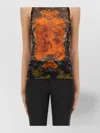 Jean Paul Gaultier Mesh Tank Top Printed Medaillon Woman Multicolor In Multi