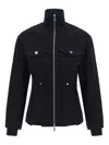 Jean Paul Gaultier The Slit Denim Puffer Jackets Blue In Black