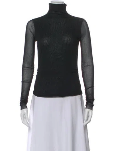 Pre-owned Jean Paul Gaultier Soleil Turtleneck Long Sleeve Top In Black