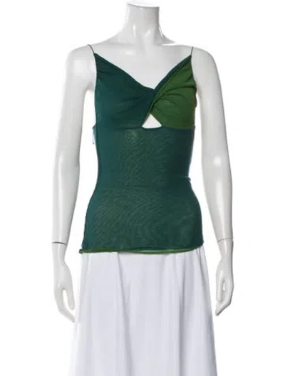 Pre-owned Jean Paul Gaultier Soleil Vintage 2000's Top In Green