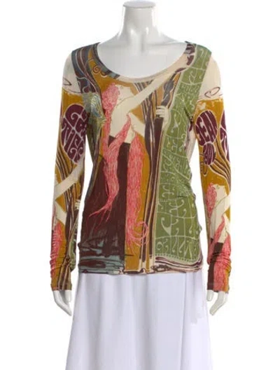 Pre-owned Jean Paul Gaultier Soleil Vintage 2000's Top In Neutral