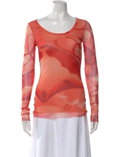 Pre-owned Jean Paul Gaultier Soleil Vintage 2000's Top In Orange
