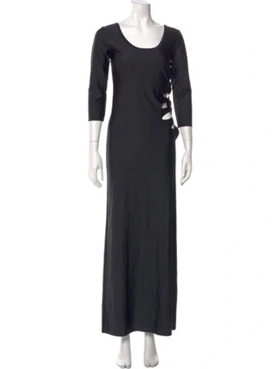 Pre-owned Jean Paul Gaultier Soleil Vintage Long Dress In Black