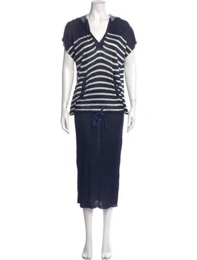 Pre-owned Jean Paul Gaultier Soleil Vintage Long Dress In Blue