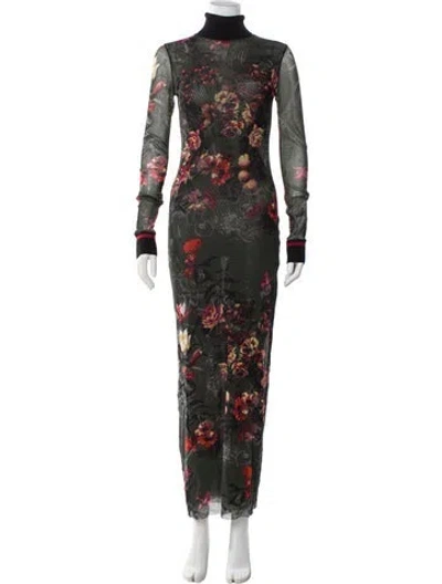 Pre-owned Jean Paul Gaultier Soleil Vintage Long Dress In Green