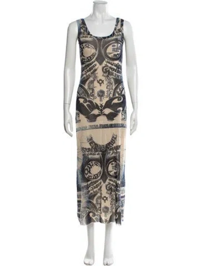 Pre-owned Jean Paul Gaultier Soleil Vintage Long Dress In Multi