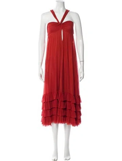 Pre-owned Jean Paul Gaultier Soleil Vintage Long Dress In Orange