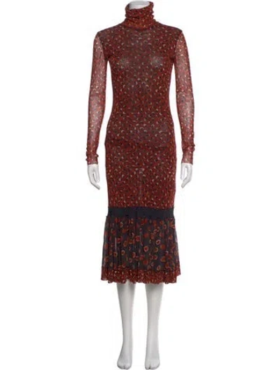 Pre-owned Jean Paul Gaultier Soleil Vintage Long Dress In Orange