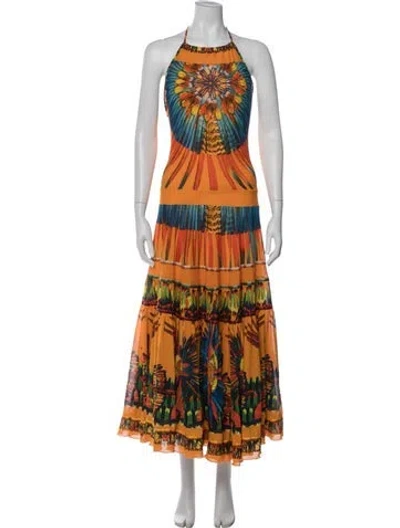 Pre-owned Jean Paul Gaultier Soleil Vintage Long Dress In Orange