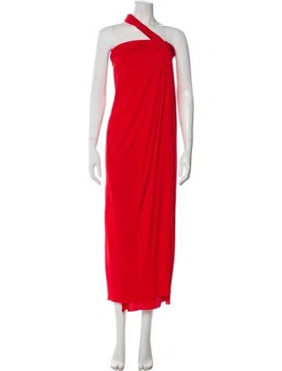 Pre-owned Jean Paul Gaultier Soleil Vintage Long Dress In Red