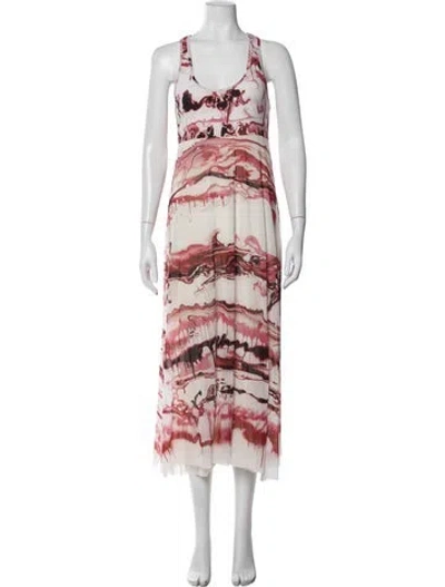 Pre-owned Jean Paul Gaultier Soleil Vintage Long Dress In Red