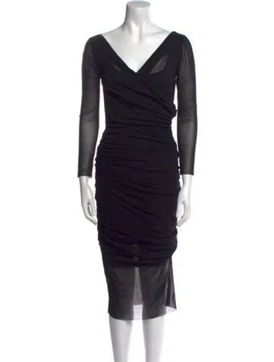Pre-owned Jean Paul Gaultier Soleil Vintage Midi Length Dress In Black