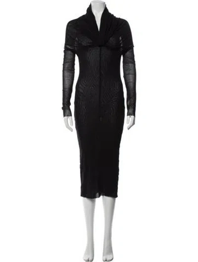 Pre-owned Jean Paul Gaultier Soleil Vintage Midi Length Dress In Black