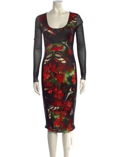Pre-owned Jean Paul Gaultier Soleil Vintage Midi Length Dress In Black