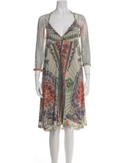 Pre-owned Jean Paul Gaultier Soleil Vintage Midi Length Dress In Green