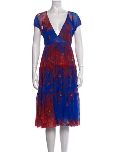 Pre-owned Jean Paul Gaultier Soleil Vintage Midi Length Dress In Red