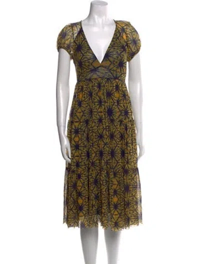 Pre-owned Jean Paul Gaultier Soleil Vintage Midi Length Dress In Yellow