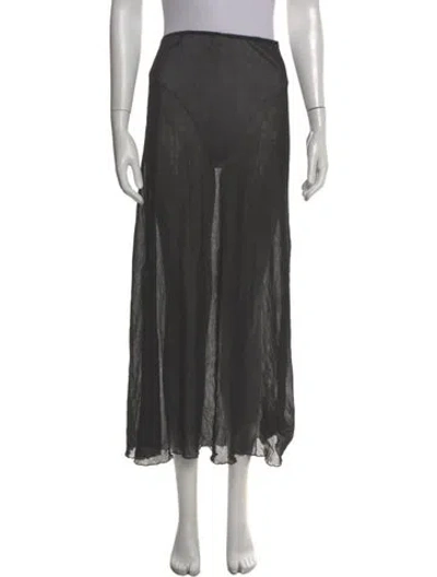 Pre-owned Jean Paul Gaultier Soleil Vintage Midi Length Skirt In Gray