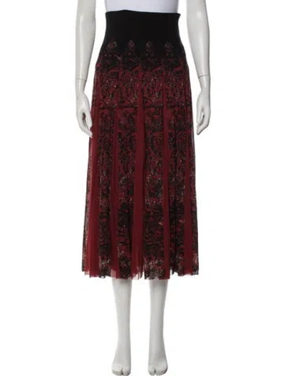 Pre-owned Jean Paul Gaultier Soleil Vintage Midi Length Skirt In Red