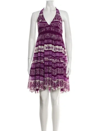Pre-owned Jean Paul Gaultier Soleil Vintage Mini Dress In Purple