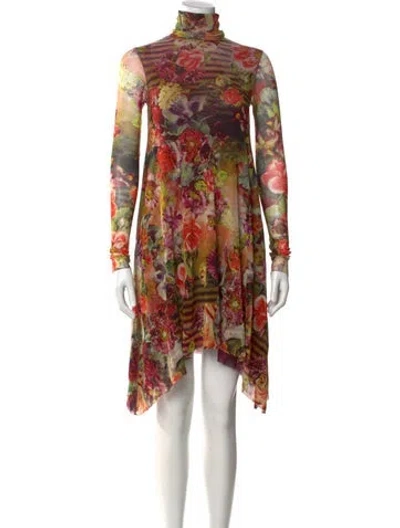 Pre-owned Jean Paul Gaultier Soleil Vintage Mini Dress In Red