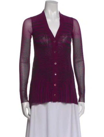 Pre-owned Jean Paul Gaultier Soleil Vintage Striped Sweater In Purple