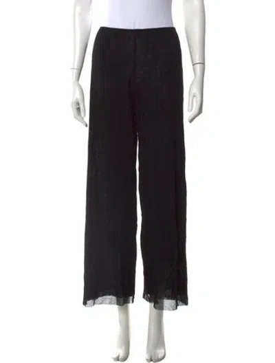 Pre-owned Jean Paul Gaultier Soleil Vintage Wide Leg Pants In Black