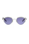 Jean Paul Gaultier Sourcil Sunglasses In Silver
